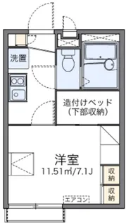 レオパレス多摩ハッピーランド【1階】の間取り