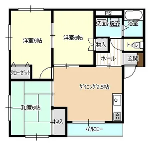 メゾンエレーヌ【1階】の間取り