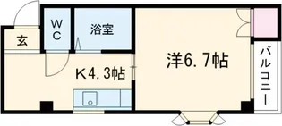 1Kの間取り画像