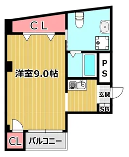 SQUARE9神崎川【3階】の間取り