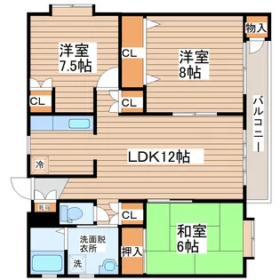 CUBE上杉【3階】の間取り