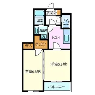 グランエール【4階】の間取り