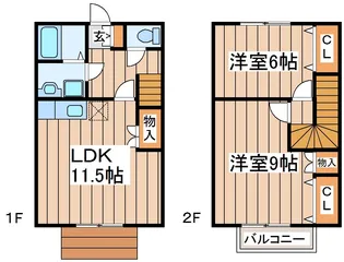 宮城県宮城郡利府町神谷沢字金沢【一戸建】の間取り