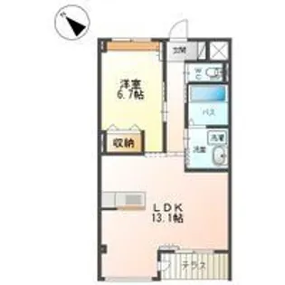 グランディールマンション【1階】の間取り