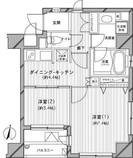 デュオ・スカーラ田端【2階】の間取り