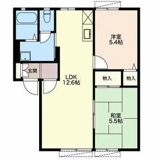 コーポ大富士E【1階】の間取り