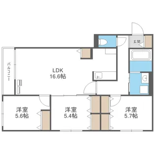 BLUE FOREST【5階】の間取り