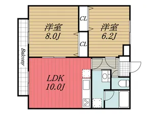 千葉県東金市堀上【アパート】の間取り
