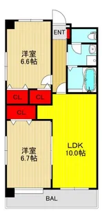 タケノヤハイツ錦町【6階】の間取り