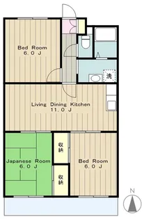 ソレイユ楠【2階】の間取り