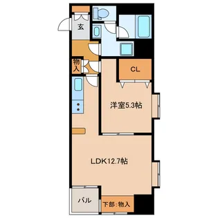 静岡県浜松市中央区田町【マンション】の間取り