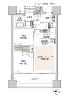 ザ・パークハウス本郷【7階】の間取り