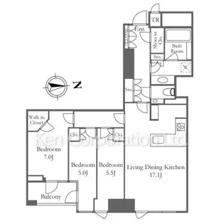 三田ガーデンヒルズイーストヒル【8階】の間取り