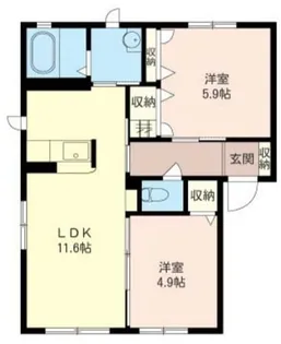 パルティールB【1階】の間取り