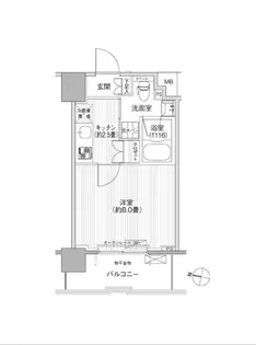 コスモグランス南品川【5階】の間取り