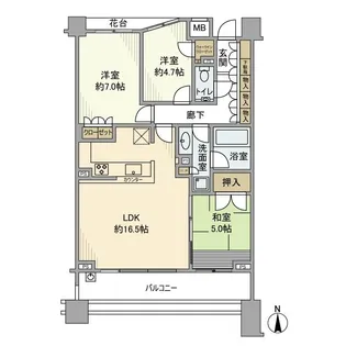 ウェリスガーデン浦和岸町【3階】の間取り