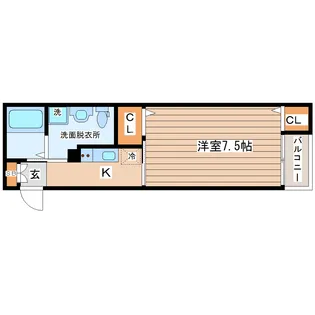 1Kの間取り画像