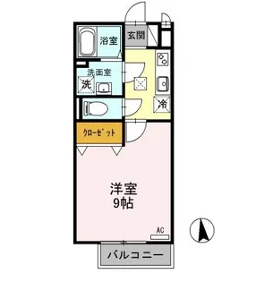1Kの間取り画像