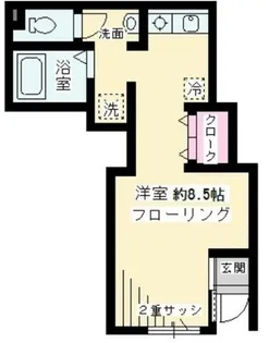 クレール下北沢【1階】の間取り