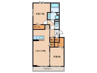 コンフォート寄京【2階】の間取り