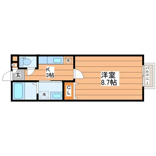 ヴィルボナール【1階】の間取り