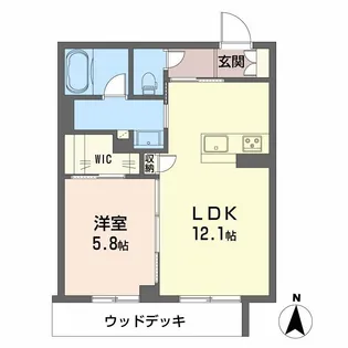 シャーメゾン グラースII【1階】の間取り