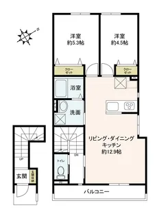 千葉県習志野市鷺沼2【アパート】の間取り