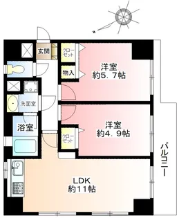 ライオンズヒルズ板橋中台【4階】の間取り