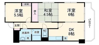 ベルクレール江戸川台【4階】の間取り