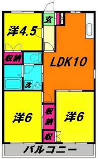 エリール六木【1階】の間取り