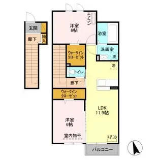 スバルコーポ C【2階】の間取り