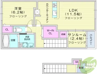 トワ&モア【2階】の間取り