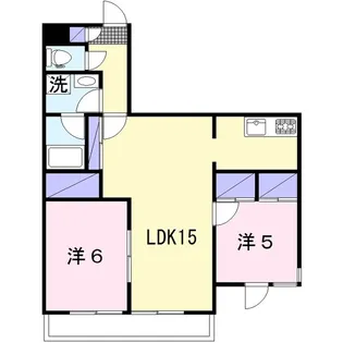 桜ヶ丘ハイツ【1階】の間取り