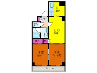 カーサ.プリモ【2階】の間取り