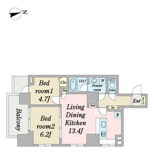 GLANZ新小岩【10階】の間取り