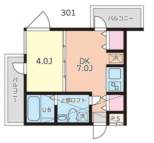 東京都新宿区中井2【マンション】の間取り
