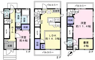 埼玉県川口市元郷1【一戸建】の間取り