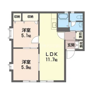 エクセル昭【1階】の間取り