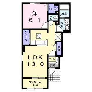 シャンブル【1階】の間取り