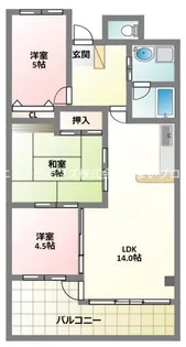 バーンフリート大和田【4階】の間取り
