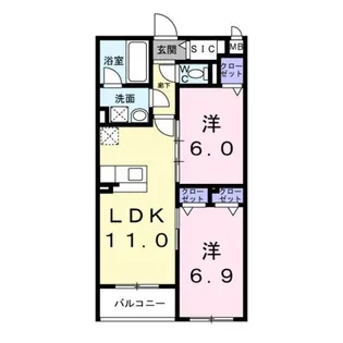 セレーシア北小岩【1階】の間取り