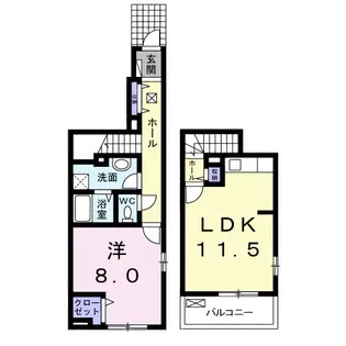 プロムナード・大瀬【1階】の間取り
