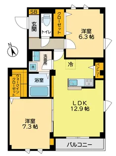 イニッツィオ・エヌ【3階】の間取り
