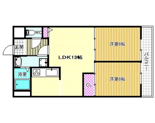 シィダーヴィレッジ【6階】の間取り