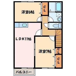 カンファート【2階】の間取り