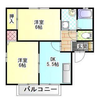 アトリオ弐番館【2階】の間取り