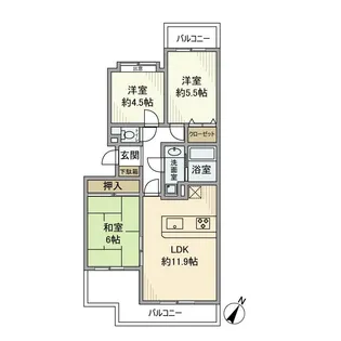 スター・レジデンス三ツ境【4階】の間取り
