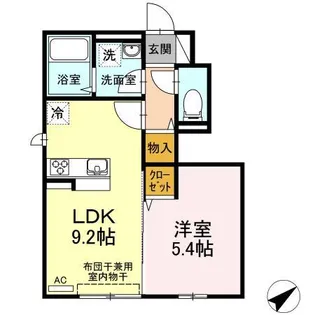 メゾンフローラ手形【1階】の間取り