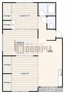 朝霧ビル【4階】の間取り