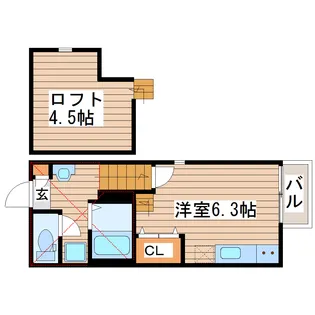 RIZEST長町【1階】の間取り